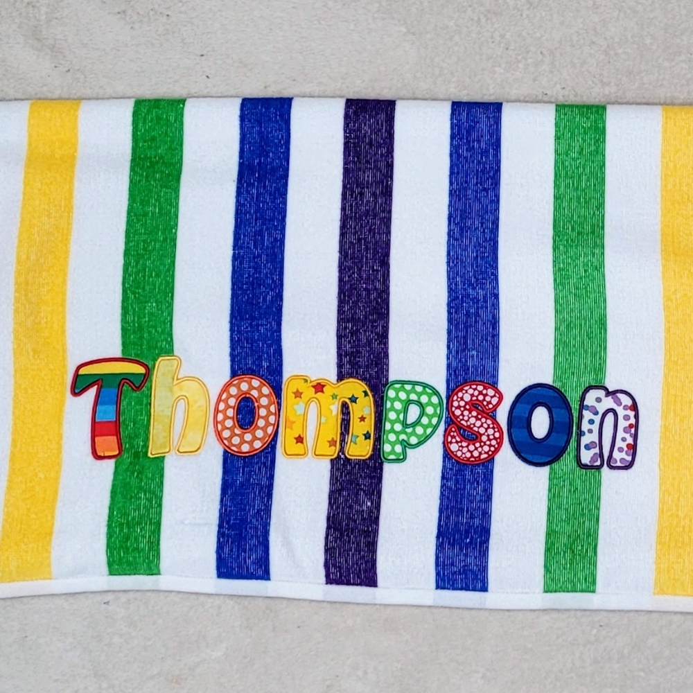 Personalized Beach Towel. Custom name towel